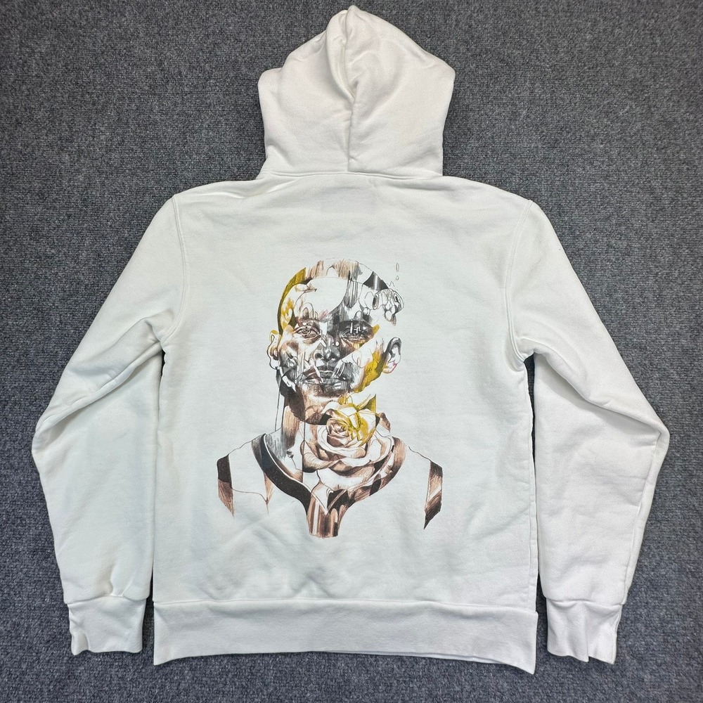 The Wild Collective Hoodie Mens Small White Warriors Steph Curry Rose MD1025C - Picture 9 of 10